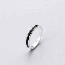 Load image into Gallery viewer, Black Silver Ring
