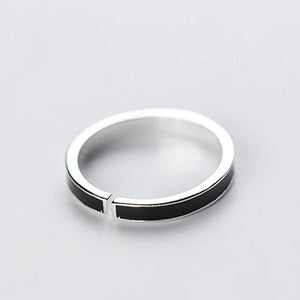 Black Silver Ring