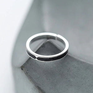 Black Silver Ring