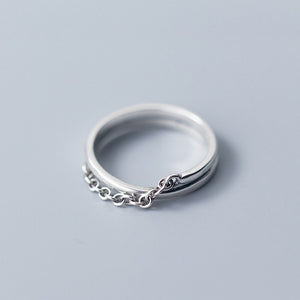 Ketten Ring aus Silber