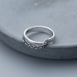 Ketten Ring aus Silber