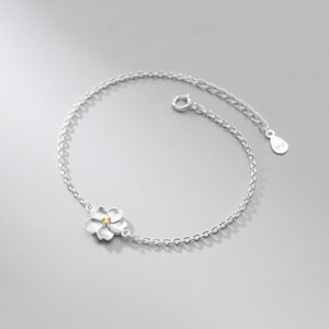 Blumen Armband aus Silber