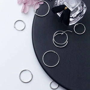 Silver Hoop Earrings