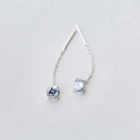 Kristall Ohrringe aus Silber