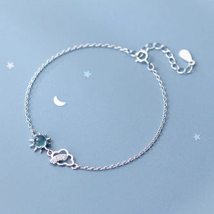 Wolken Sonnen Armband aus Silber