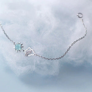 Wolken Sonnen Armband aus Silber