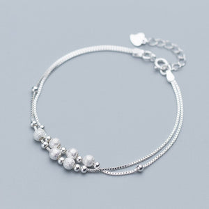 Mattiertes Perlen Armband