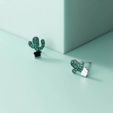 Laden Sie das Bild in den Galerie-Viewer, Kaktus Ohrstecker aus Silber
