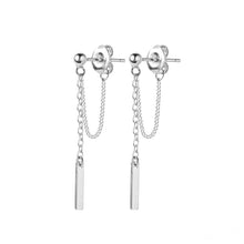 Load image into Gallery viewer, Geometrische Ketten Ohrstecker aus Silber
