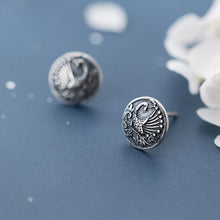 Laden Sie das Bild in den Galerie-Viewer, Pfau Ohrstecker aus Silber
