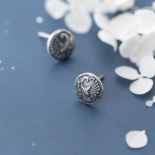 Laden Sie das Bild in den Galerie-Viewer, Pfau Ohrstecker aus Silber
