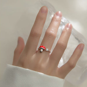 Silver Mushroom Ring