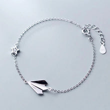 Load image into Gallery viewer, Silver Paper Plane Star Bracelet
