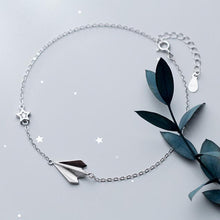 Load image into Gallery viewer, Silver Paper Plane Star Bracelet
