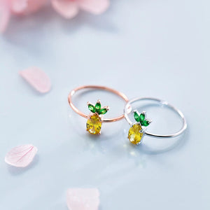 Ananas Ring aus Silber