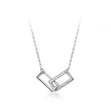 Load image into Gallery viewer, Rectangle Necklace made of Silver
