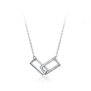 Rectangle Necklace made of Silver