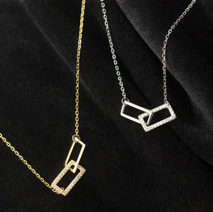 Rectangle Necklace made of Silver