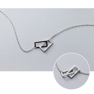 Rectangle Necklace made of Silver