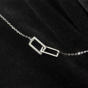 Rectangle Necklace made of Silver