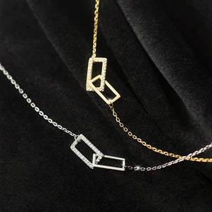 Rectangle Necklace made of Silver