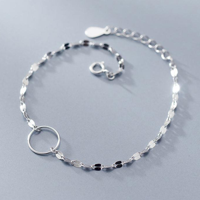 Ring-Ketten Armband aus Silber