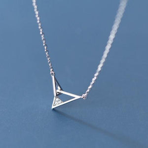 Silver Triangle Necklace