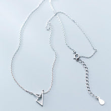 Load image into Gallery viewer, Silver Triangle Necklace
