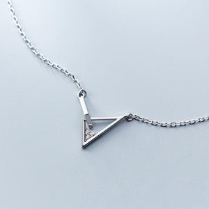 Silver Triangle Necklace