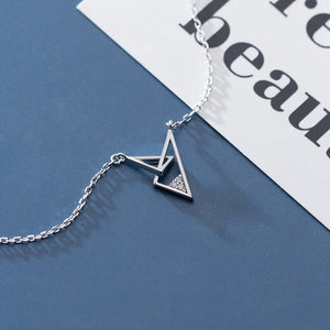 Silver Triangle Necklace